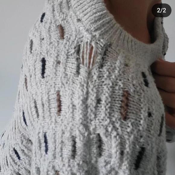 Men's Gray Patterned Sweater - Picture 5 of 5